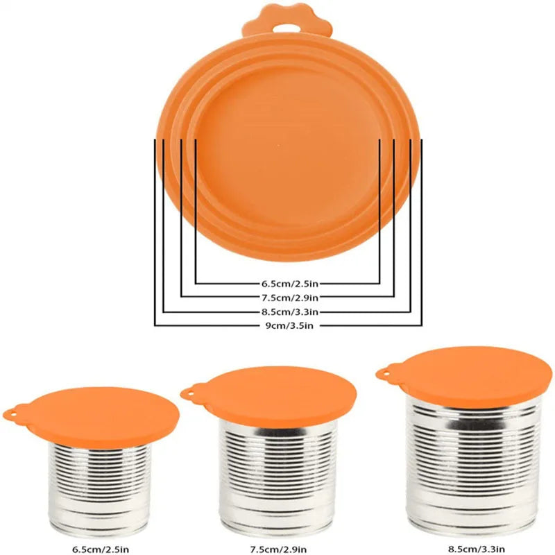 Reusable Pet Food Can Covers & Spoon