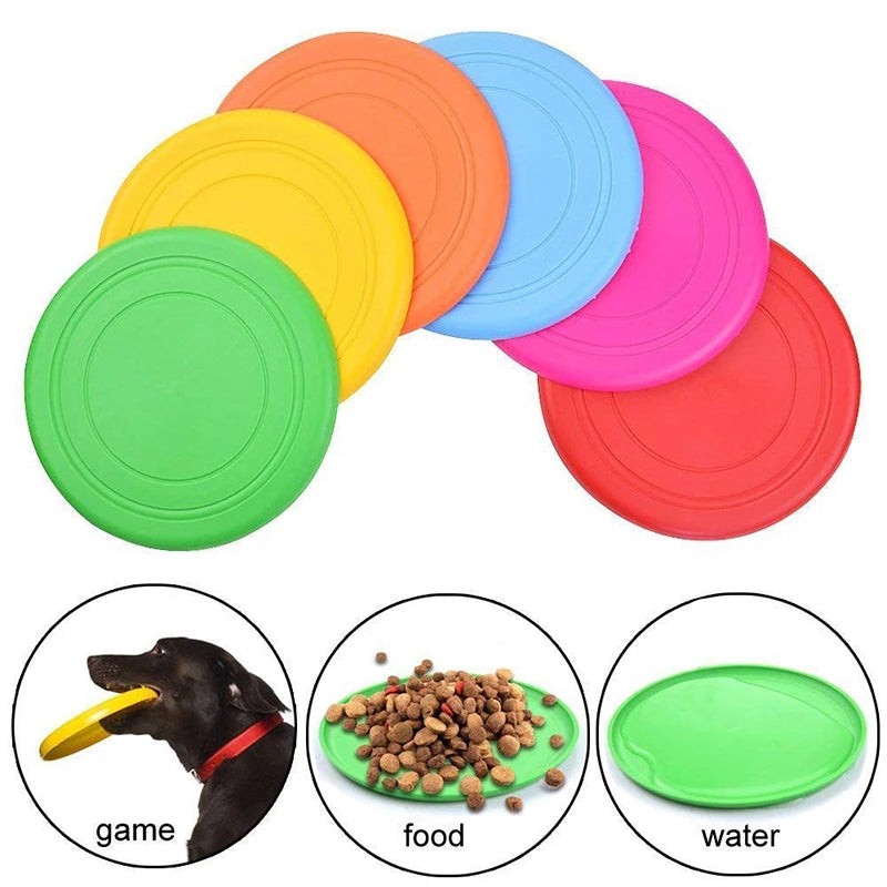 Durable Silicone Dog Flying Disc ๐ถ๐ธ