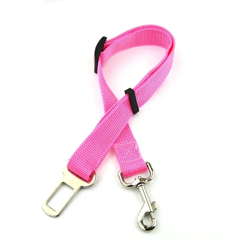 Adjustable Pet Car Seat Belt β Dog & Cat Safety Harness Lead Clip