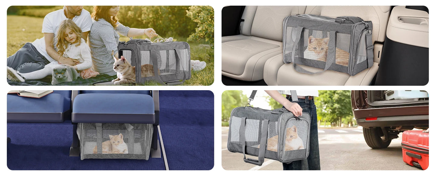 Airline Approved Soft Pet Carrier for Cats & Dogs