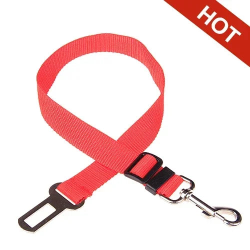 Adjustable Pet Car Seat Belt β Dog & Cat Safety Harness Lead Clip