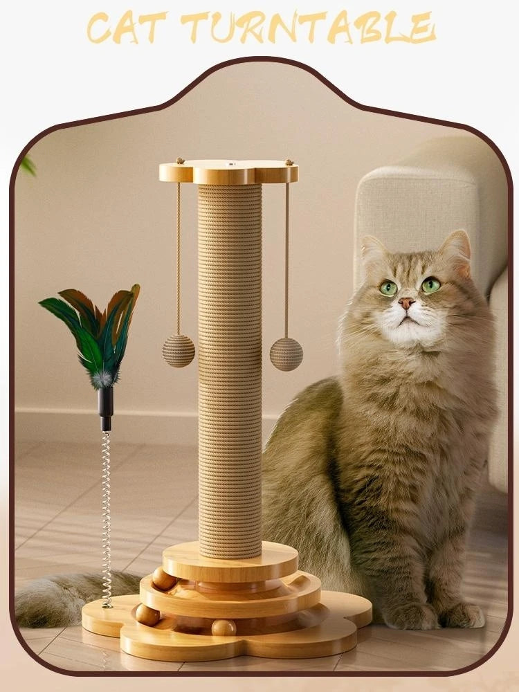 Wooden Cat Turntable Toy