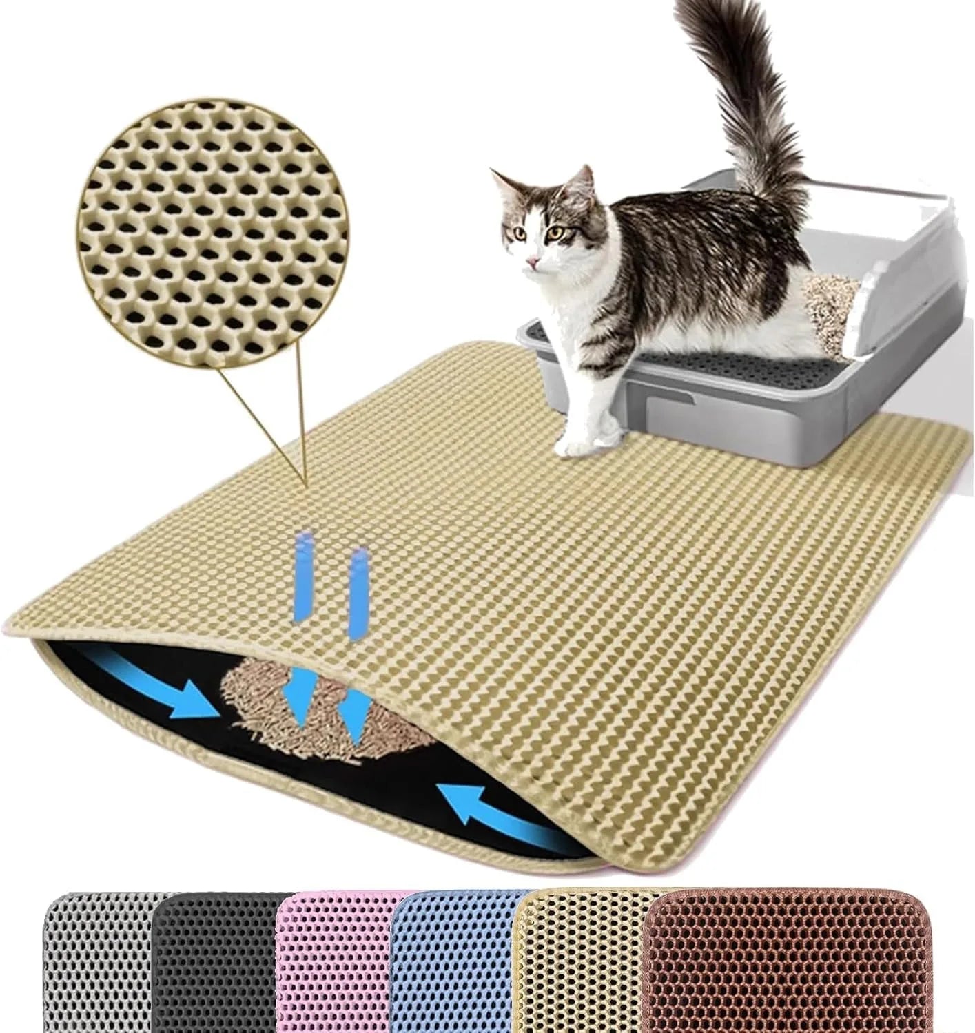 Double Layer Waterproof Cat Litter Mat