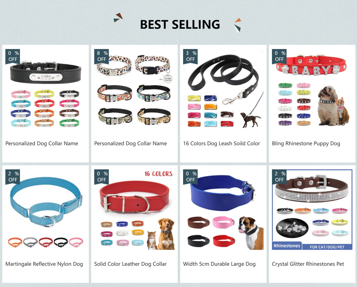 Personalised PU Leather Dog Collar