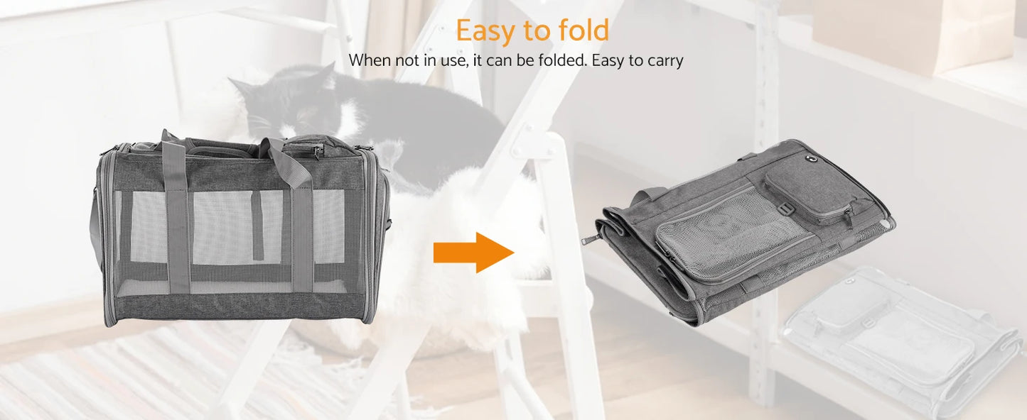 Airline Approved Soft Pet Carrier for Cats & Dogs