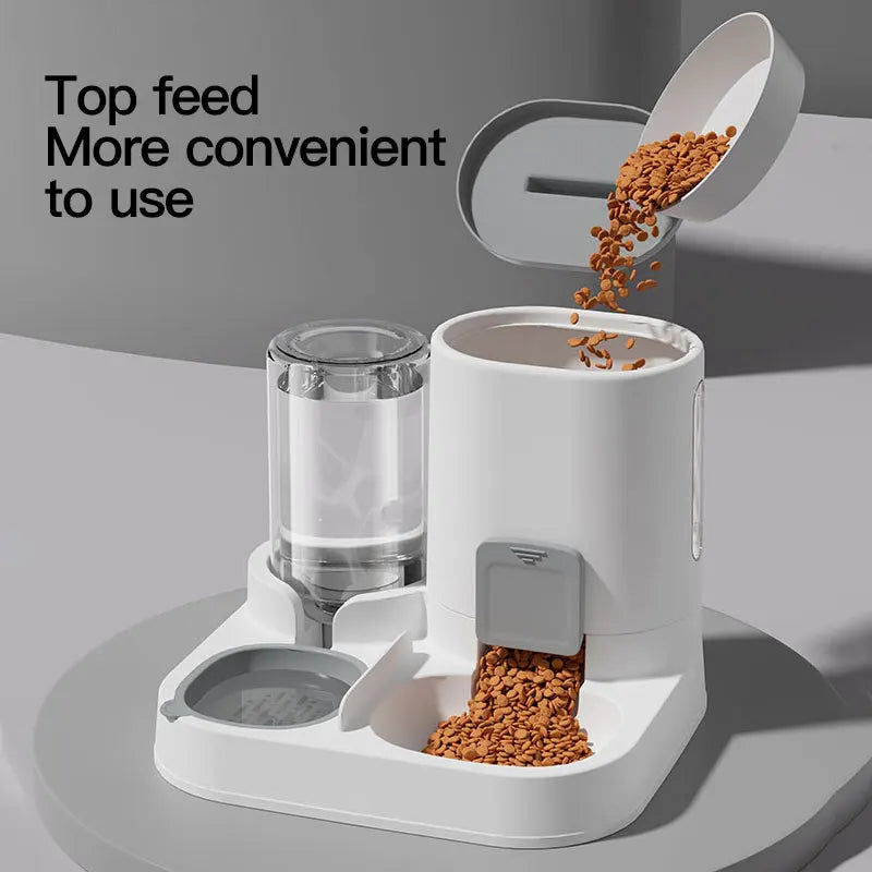 Automatic Gravity Cat Water Dispenser & Feeder – Spill-Proof Large Capacity