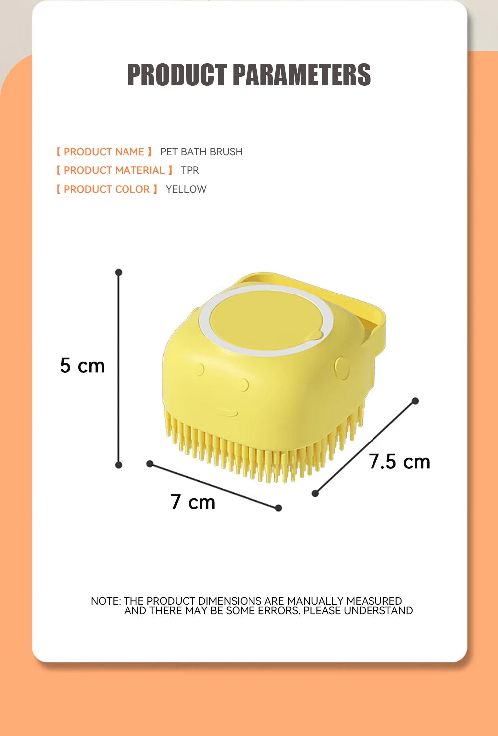 Dog & Cat Bath Brush