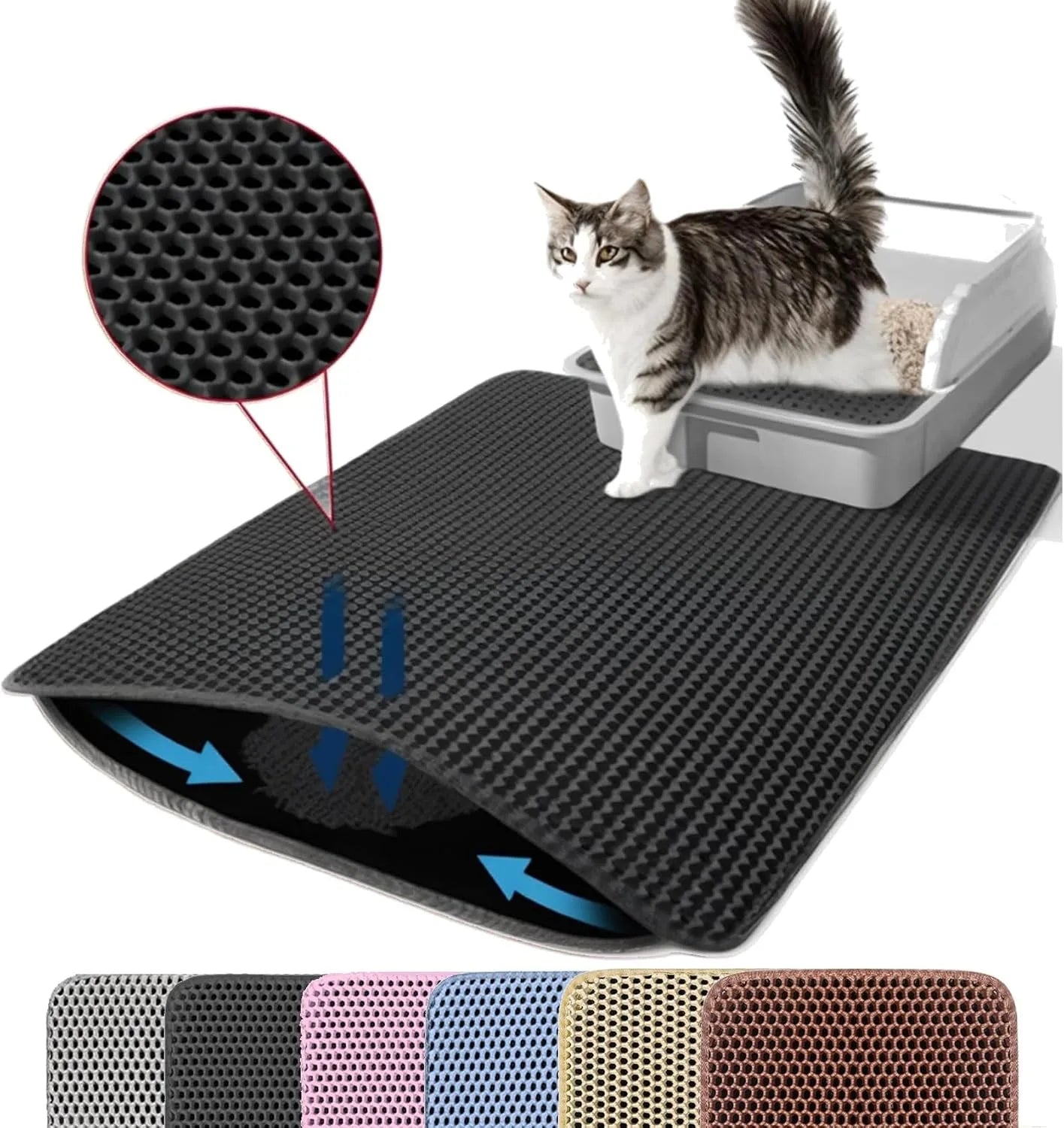 Double Layer Waterproof Cat Litter Mat