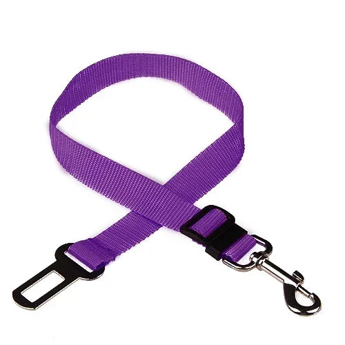 Adjustable Pet Car Seat Belt β Dog & Cat Safety Harness Lead Clip