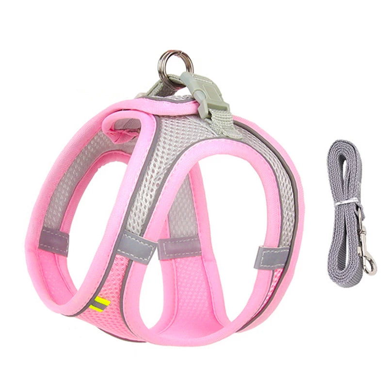 Adjustable Dog Harness & Leash Set โ Small Dogs, Puppies & Cats