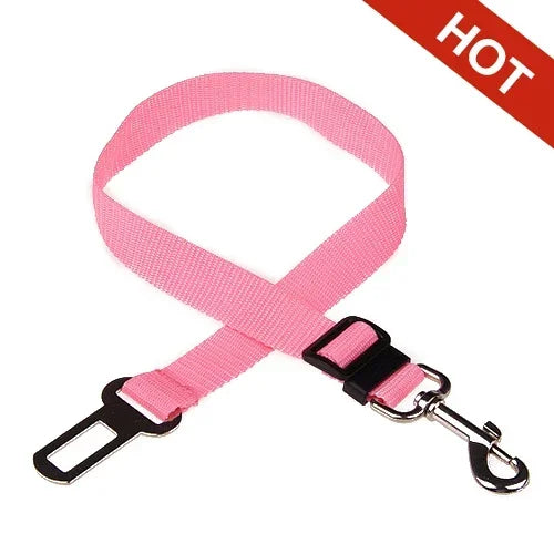Adjustable Pet Car Seat Belt β Dog & Cat Safety Harness Lead Clip