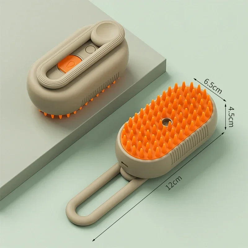 3-in-1 Pet Spray Massage Brush โ Steam Spray, Hair Removal & Bath Comb
