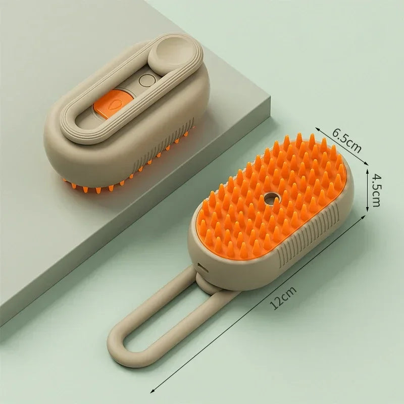 3-in-1 Pet Spray Massage Brush โ Steam Spray, Hair Removal & Bath Comb