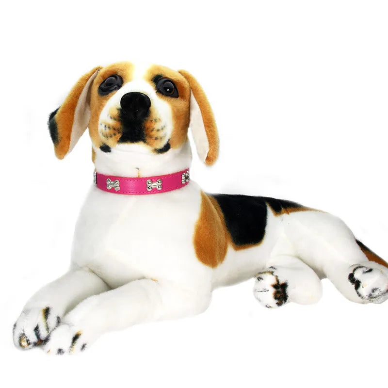 Durable Bone Design Leather Dog Collar 🐶🐾