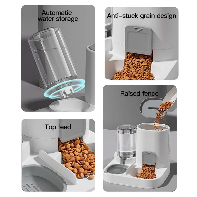 Automatic Gravity Cat Water Dispenser & Feeder – Spill-Proof Large Capacity
