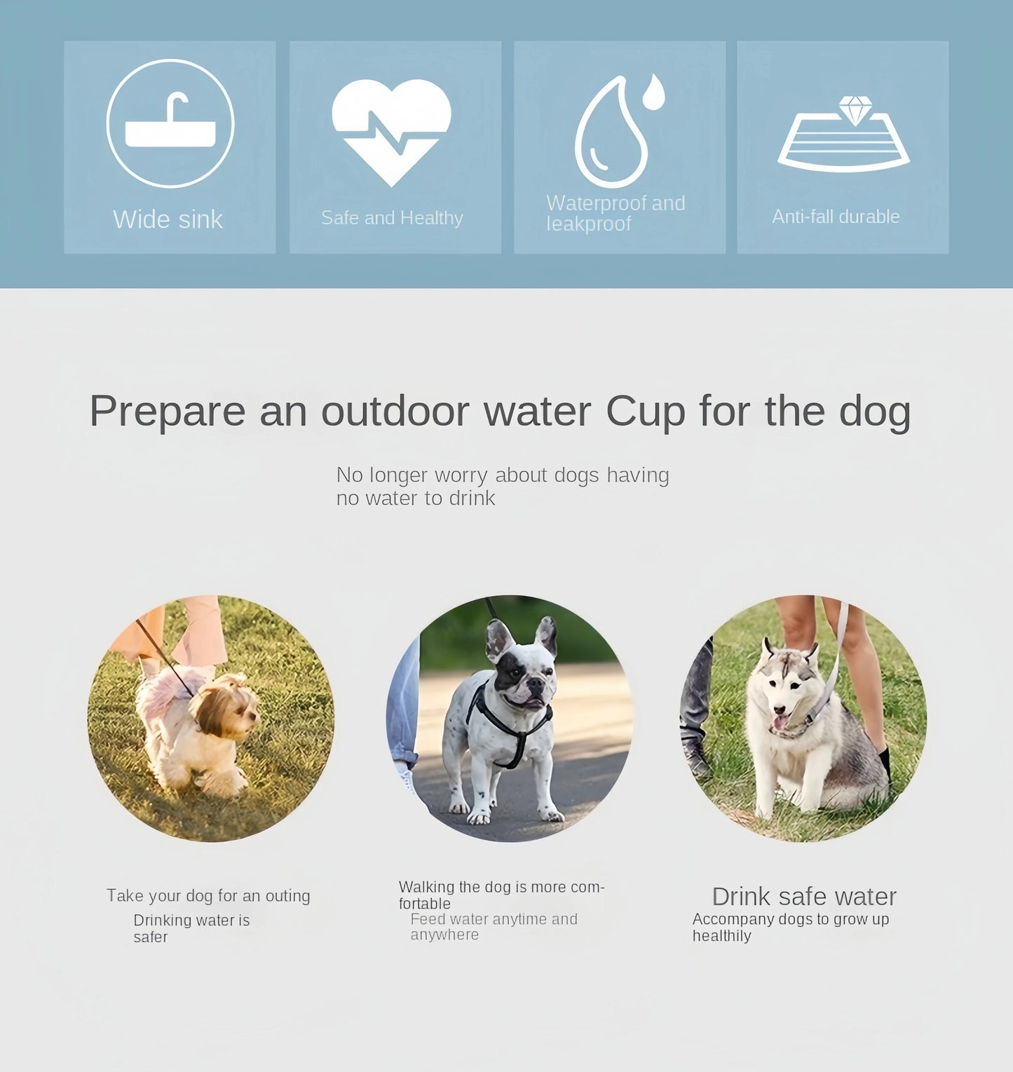 Portable Pet Water & Food Bottle