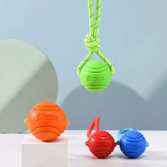 og Ball Toys Bouncy Rubber Ball ChDew Toys Pet Dog Toy Ball with String Interactive Toys for Big Dog Puppy Games Toys