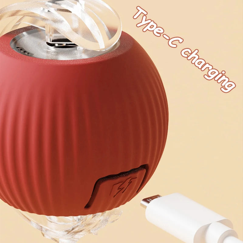 Automatic Rolling Cat Toy – Rechargeable & Tail Flicking