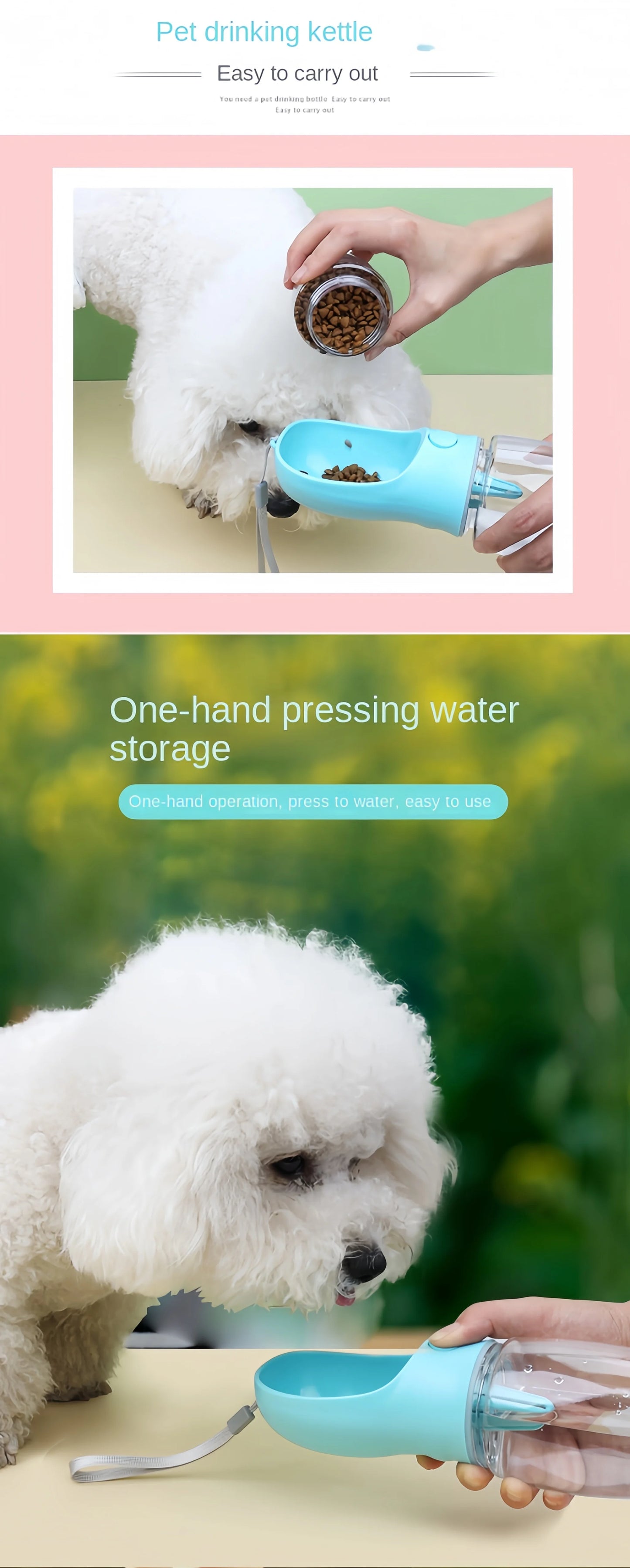 Portable Pet Water & Food Bottle