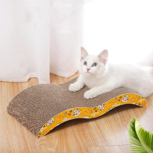 Corrugated Cat Scratcher Toy – Claw Sharpening Sofa Bed Cushion