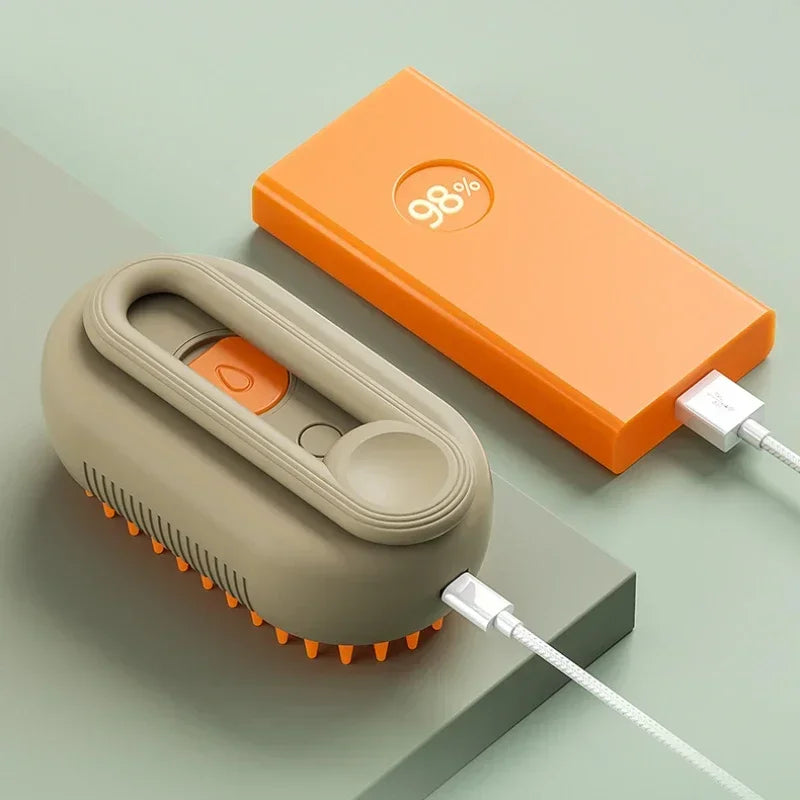 3-in-1 Pet Spray Massage Brush – Steam Spray, Hair Removal & Bath Comb