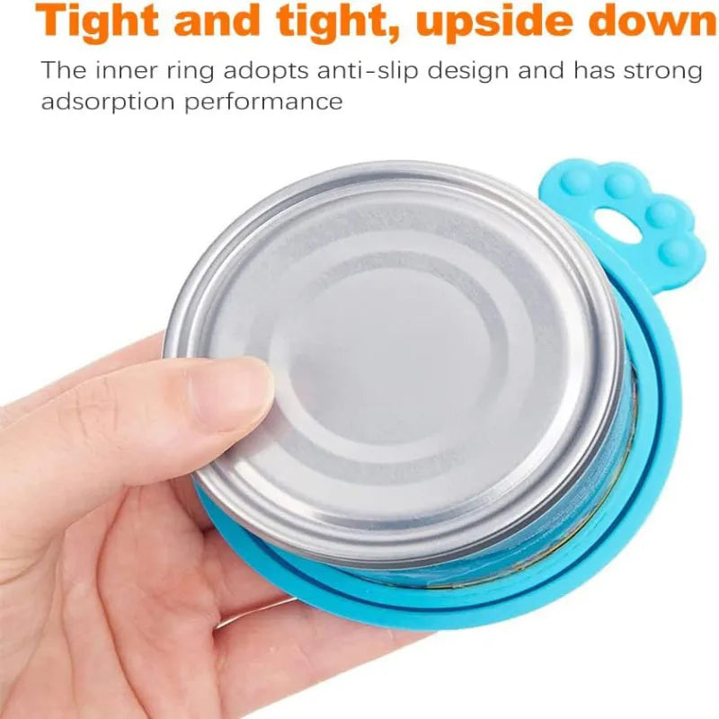 Reusable Pet Food Can Covers & Spoon