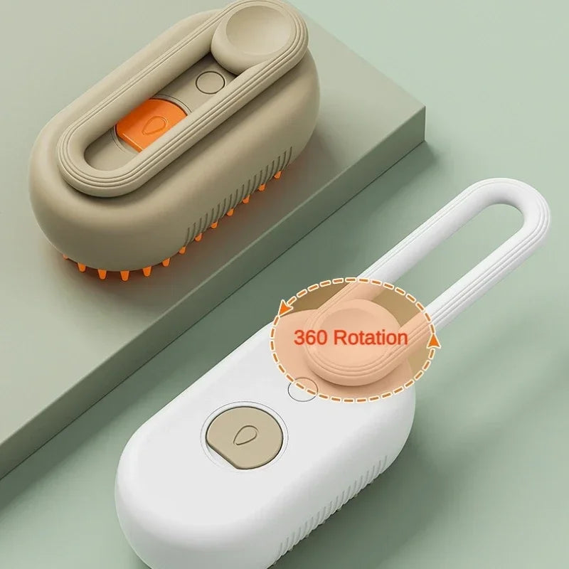 3-in-1 Pet Spray Massage Brush – Steam Spray, Hair Removal & Bath Comb
