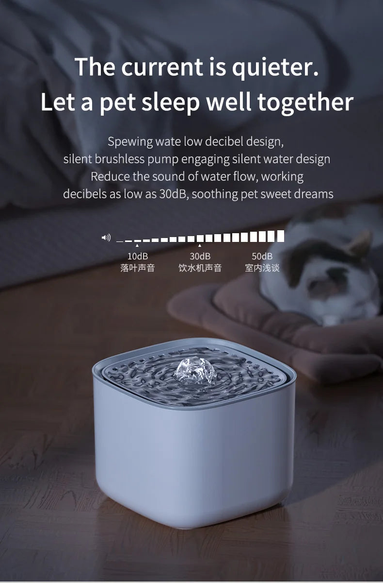 3L Automatic Cat Water Fountain – USB, Quiet & Filtered