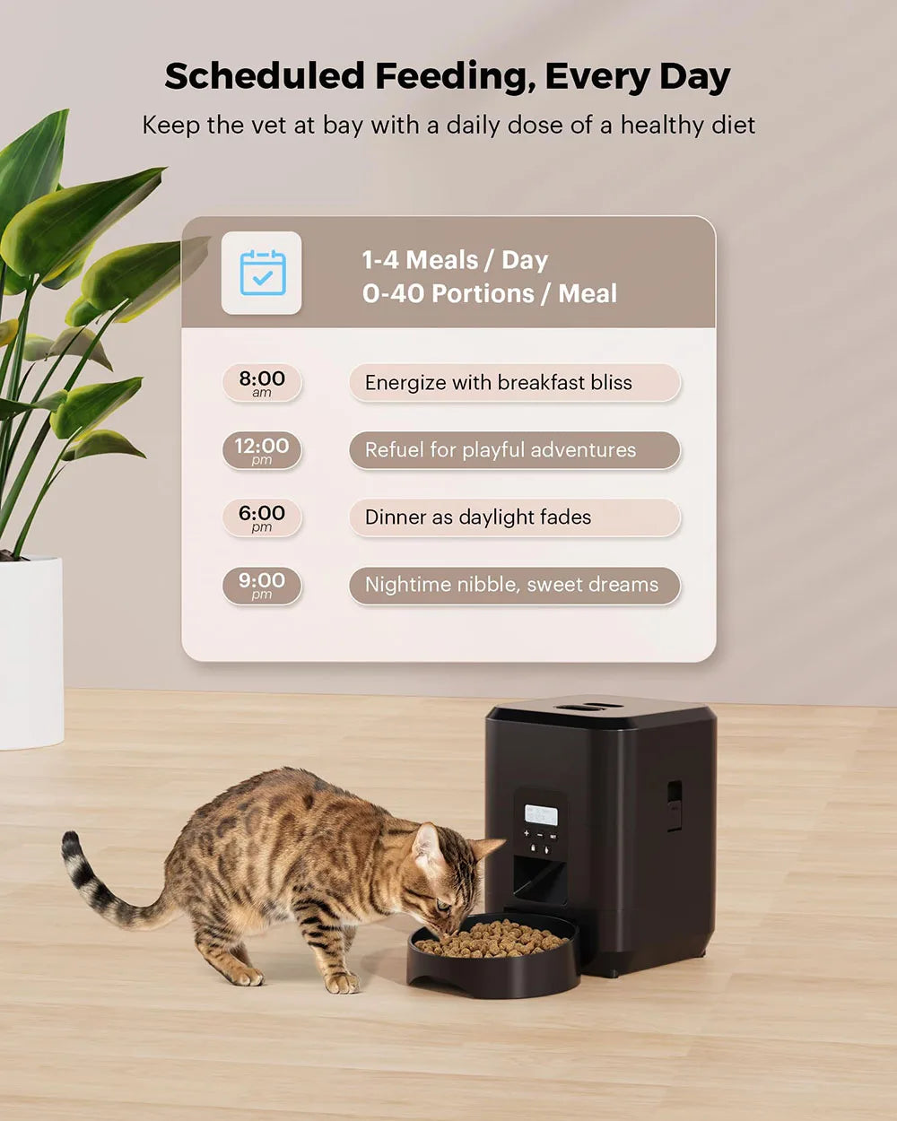 Automatic Cat & Dog Feeder – Smart Timed Food Dispenser