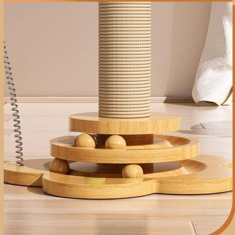 Wooden Cat Turntable Toy