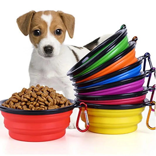 olding Silicone Pet Bowl – Portable Water & Food Bowl with Carabiner