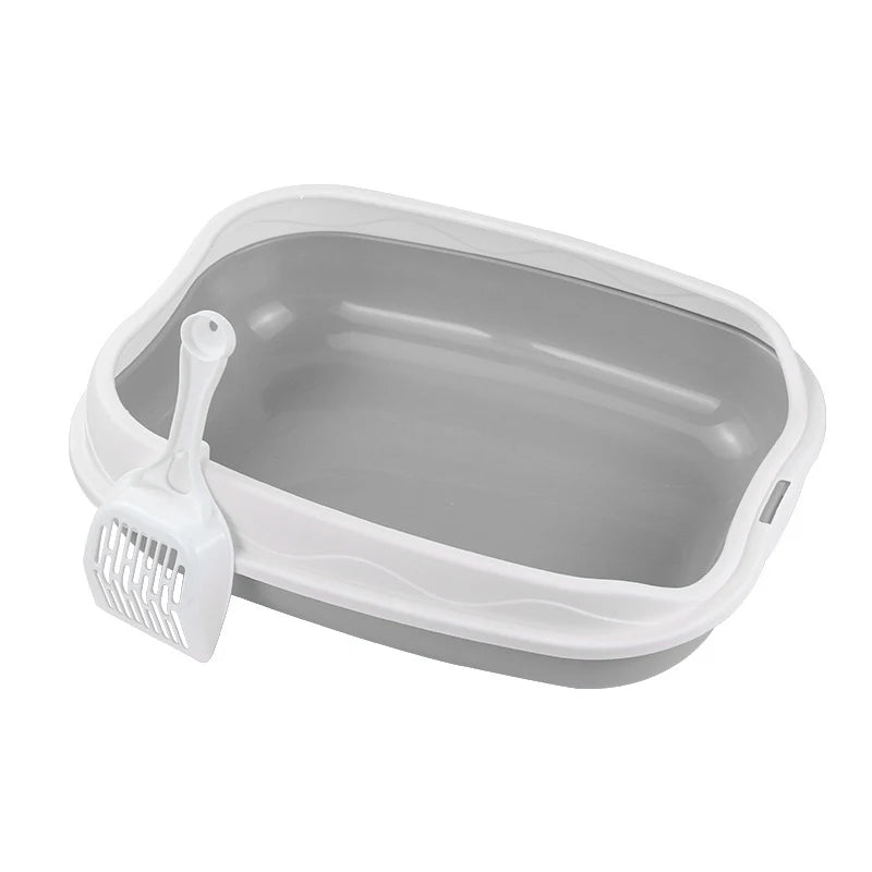 Semi-Enclosed Cat Litter Box