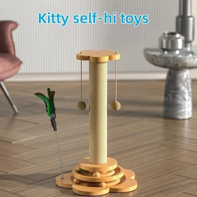 Wooden Cat Turntable Toy