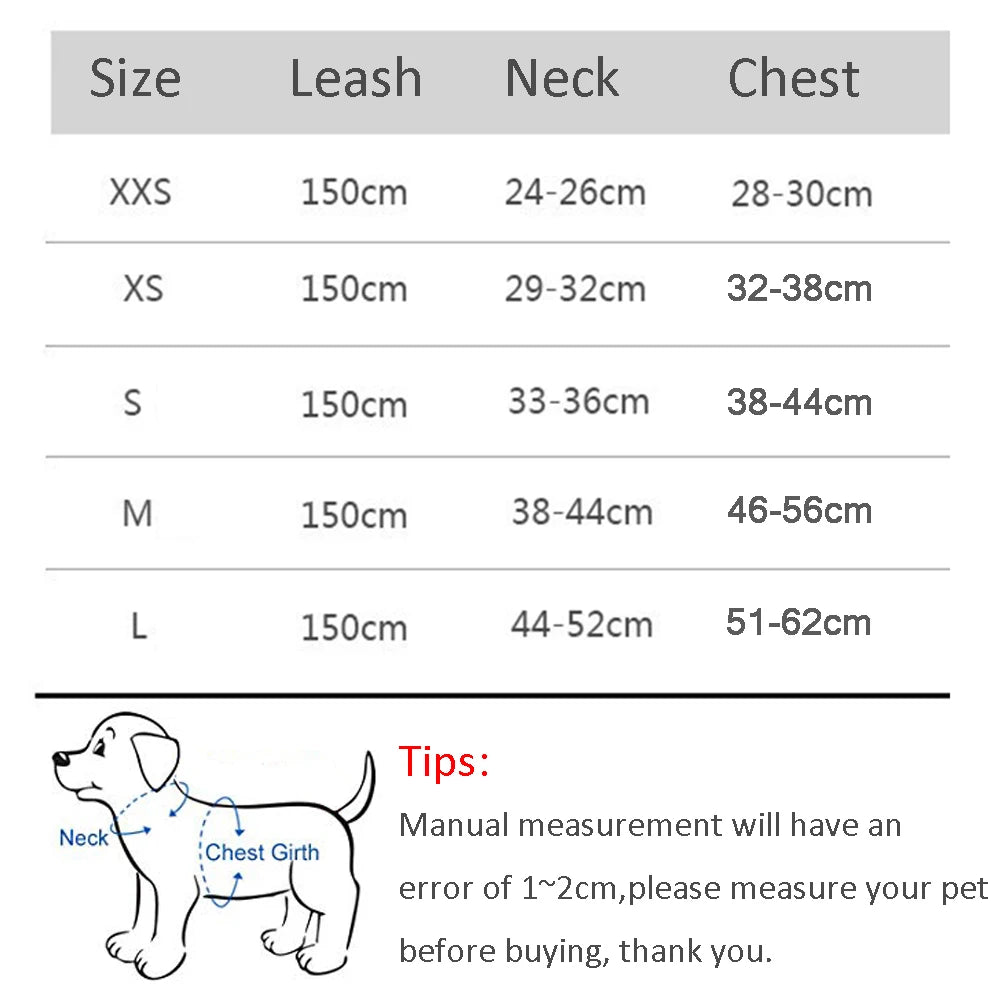 Adjustable Dog Harness & Leash Set – Small Dogs, Puppies & Cats