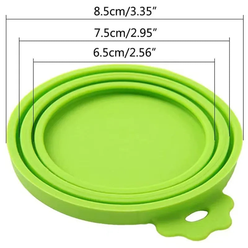 Reusable Pet Food Can Covers & Spoon
