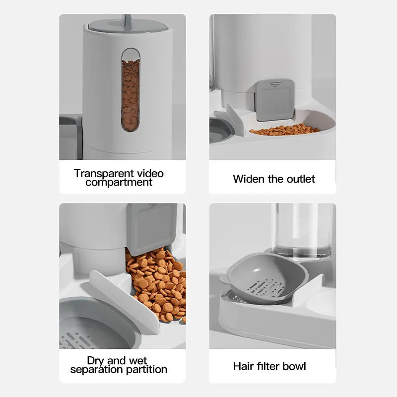 Automatic Gravity Cat Water Dispenser & Feeder – Spill-Proof Large Capacity