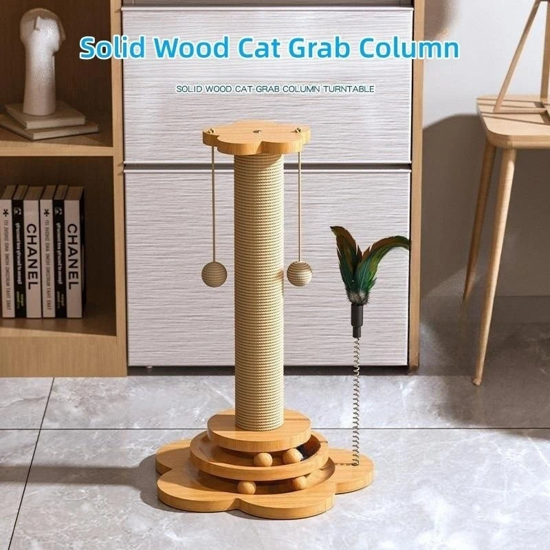 Wooden Cat Turntable Toy