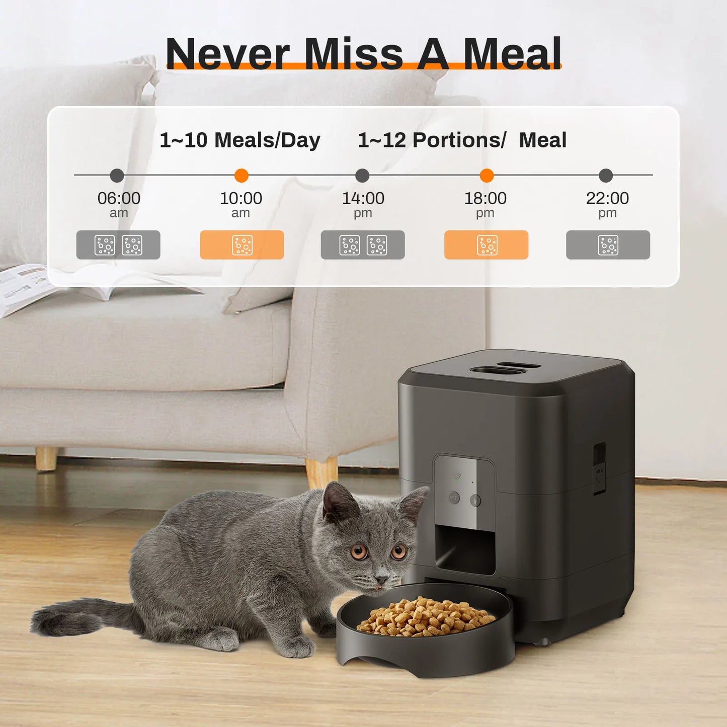 Automatic Cat & Dog Feeder – Smart Timed Food Dispenser
