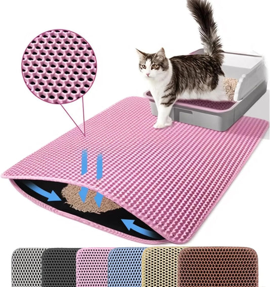 Double-Layer Waterproof Cat Litter Mat – Non-Slip & Easy-Clean