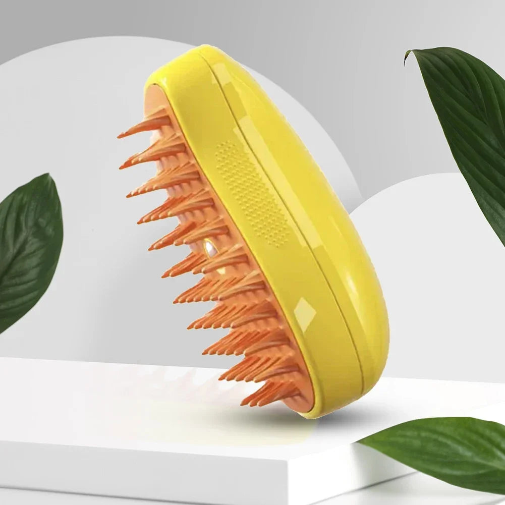 3-in-1 Pet Spray Massage Brush – Steam Spray, Hair Removal & Bath Comb