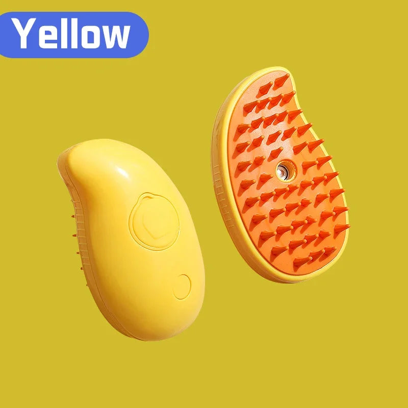 3-in-1 Pet Spray Massage Brush – Steam Spray, Hair Removal & Bath Comb