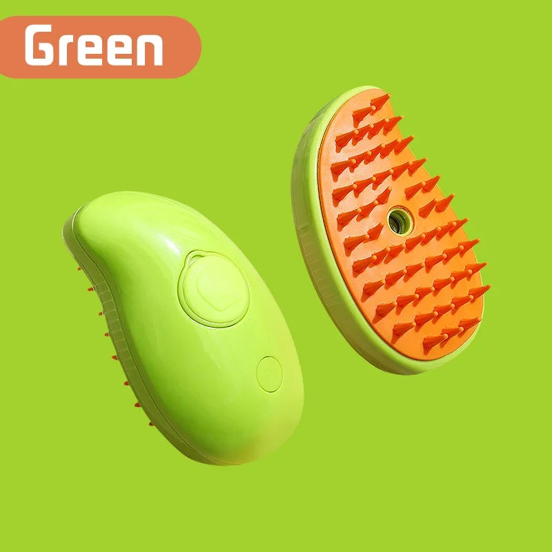 3-in-1 Pet Spray Massage Brush – Steam Spray, Hair Removal & Bath Comb