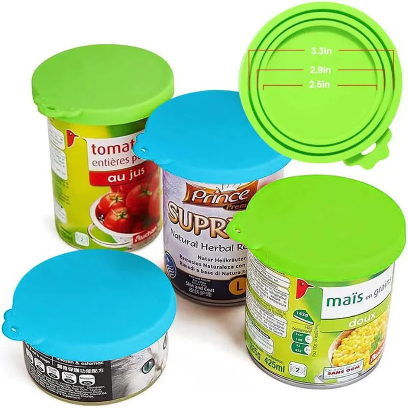 Reusable Pet Food Can Covers & Spoon