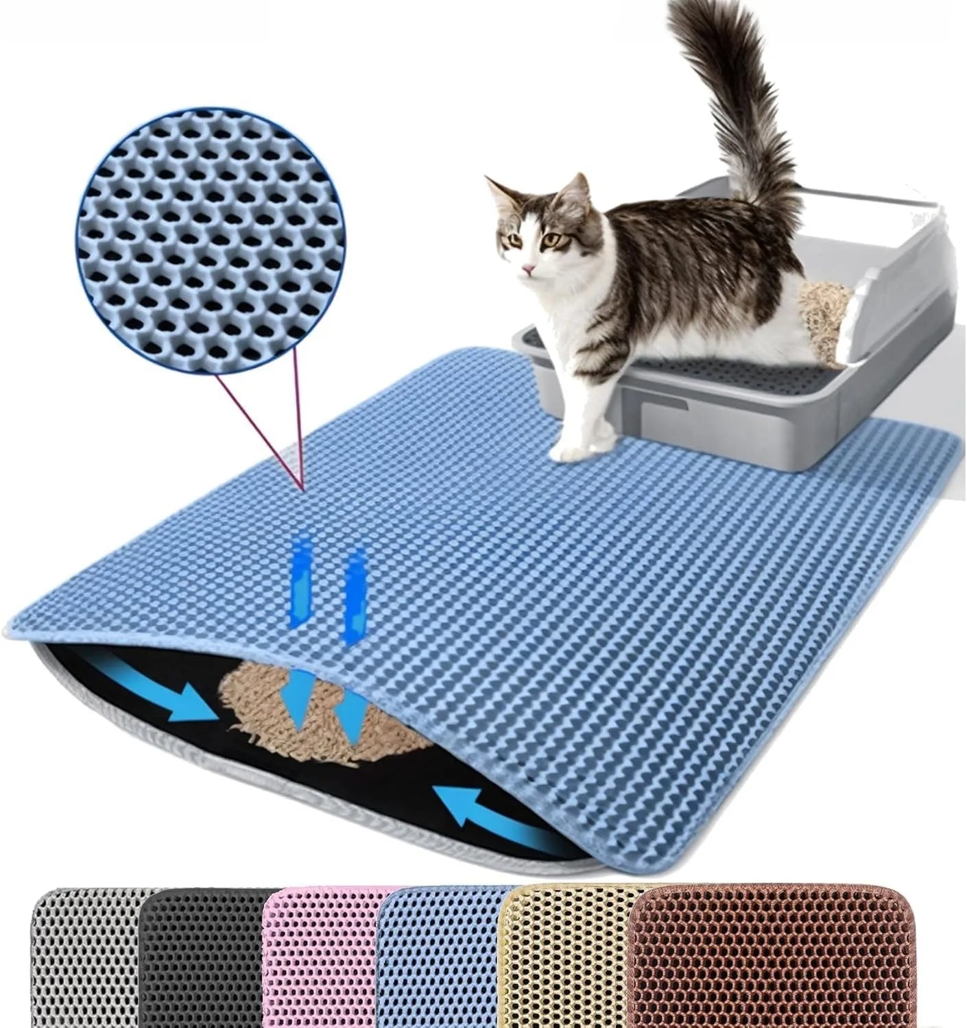 Double Layer Waterproof Cat Litter Mat