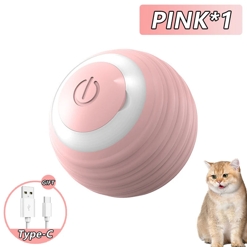 Automatic Rolling Cat Toy – Rechargeable & Tail Flicking