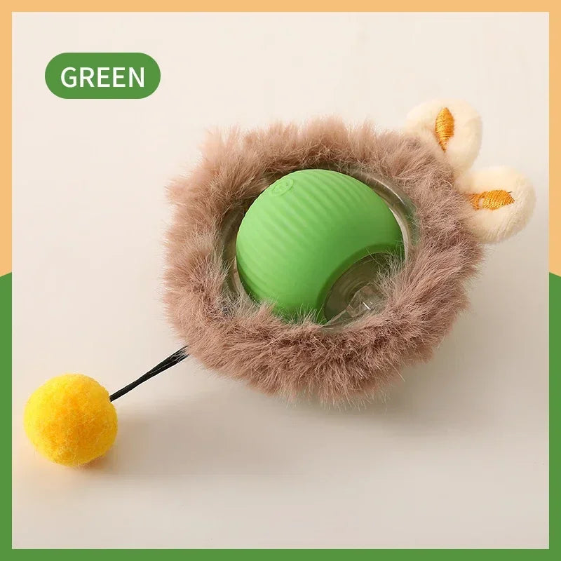 Automatic Rolling Cat Toy – Rechargeable & Tail Flicking