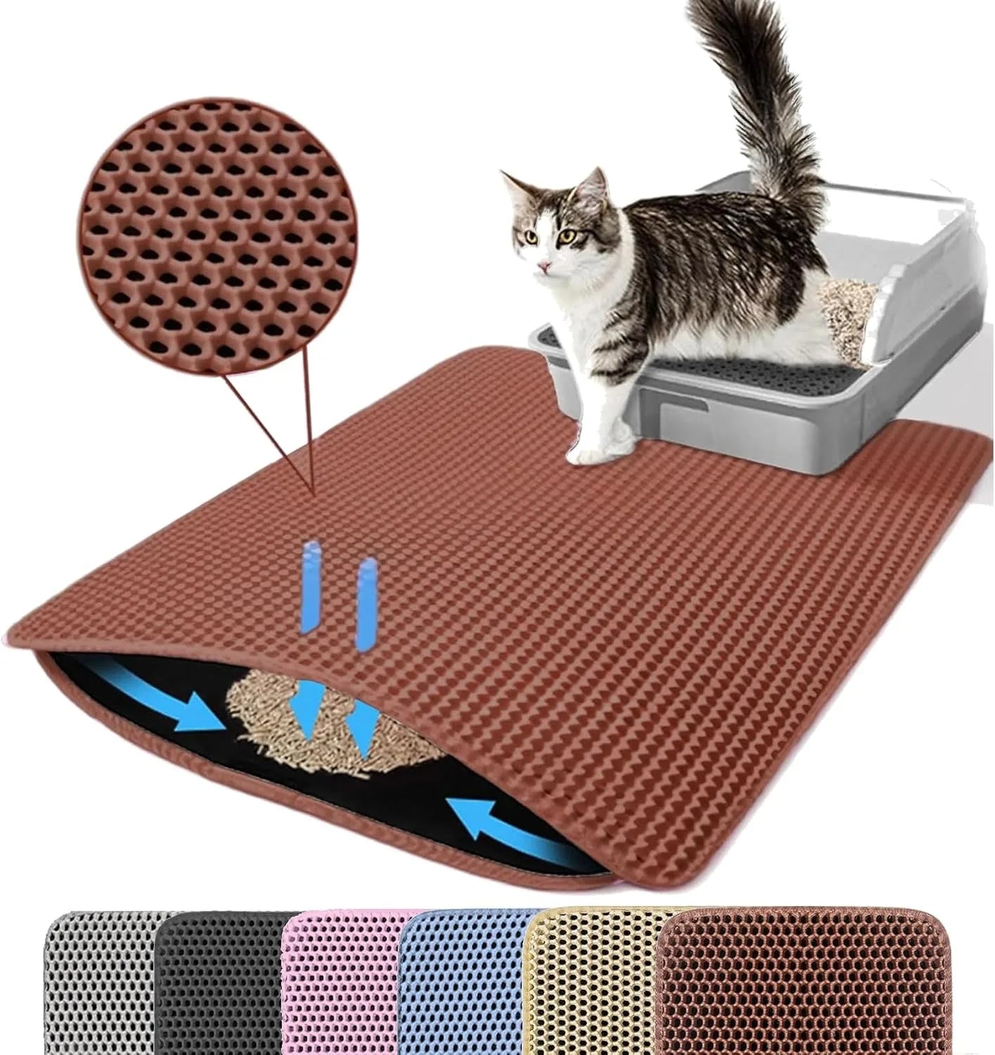 Double Layer Waterproof Cat Litter Mat