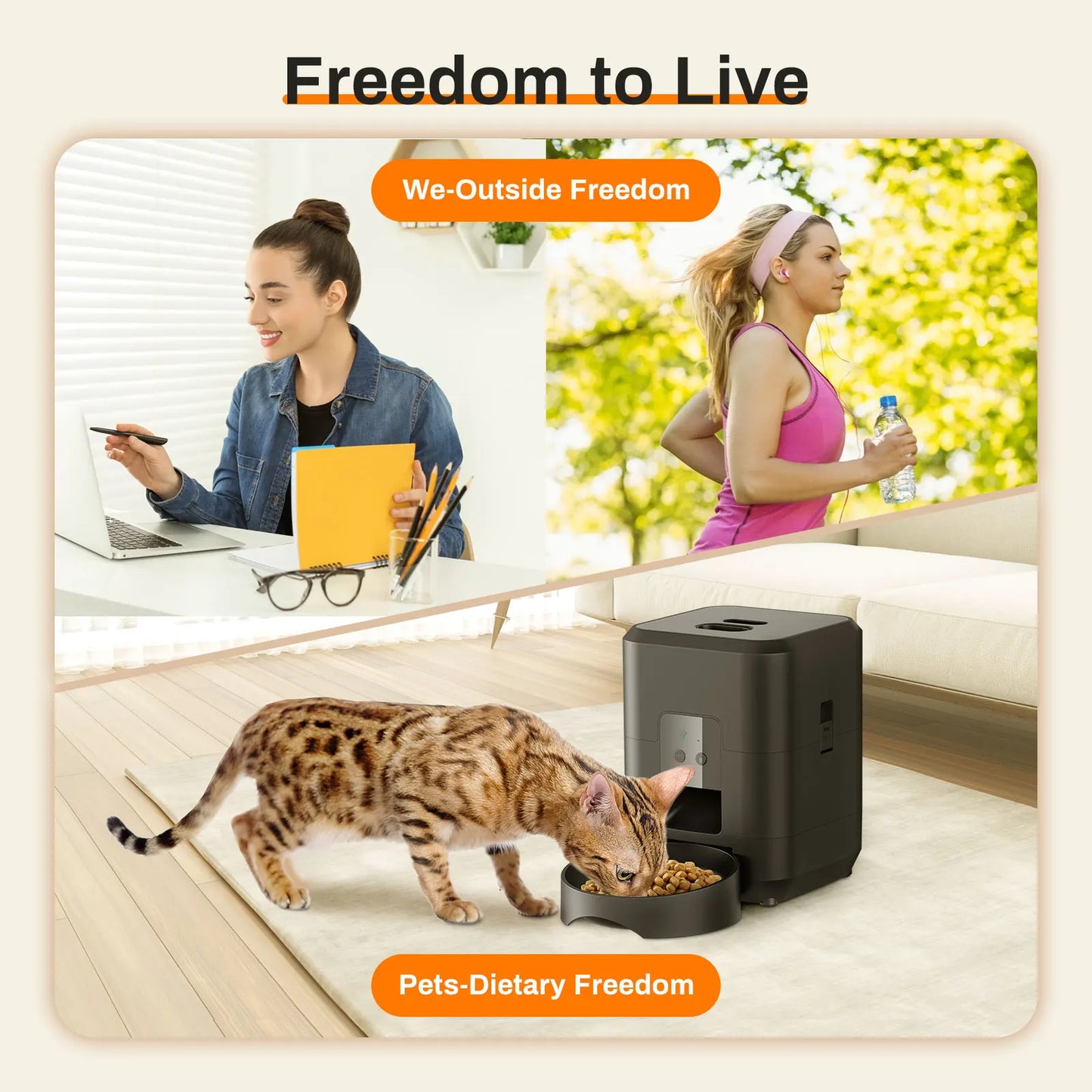 Automatic Cat & Dog Feeder – Smart Timed Food Dispenser