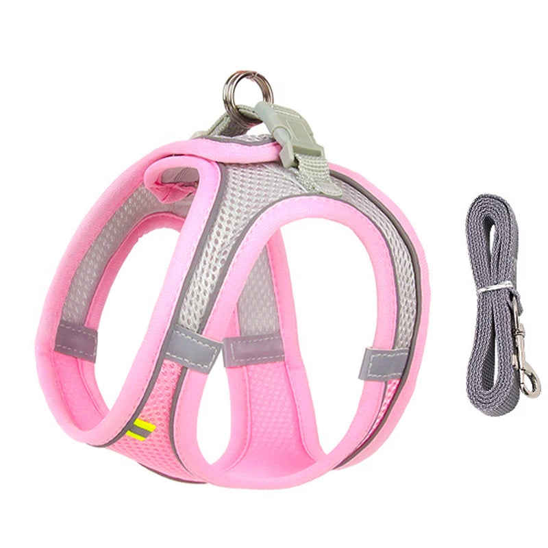 Adjustable Dog Harness & Leash Set – Small Dogs, Puppies & Cats