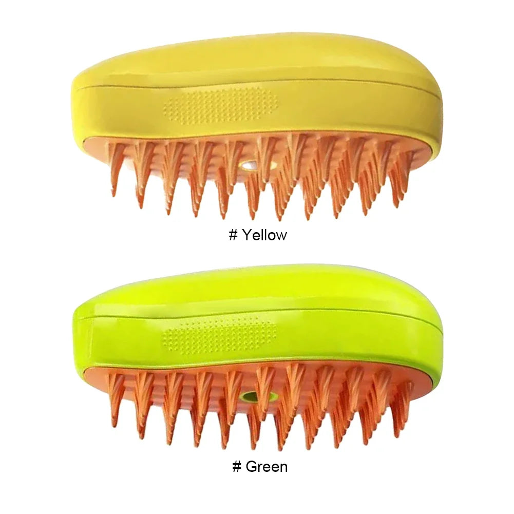 3-in-1 Pet Spray Massage Brush – Steam Spray, Hair Removal & Bath Comb